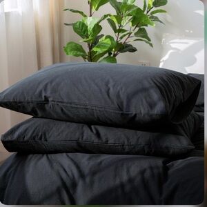 Superior Quality 100% Cotton KING SIZE Pillowcases-BLACK-Pack of 2